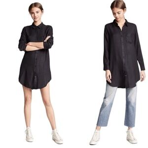 RAILS Bianca Midnight Jade Flannel Dress Long Sleeve Tunic Top Sz XS